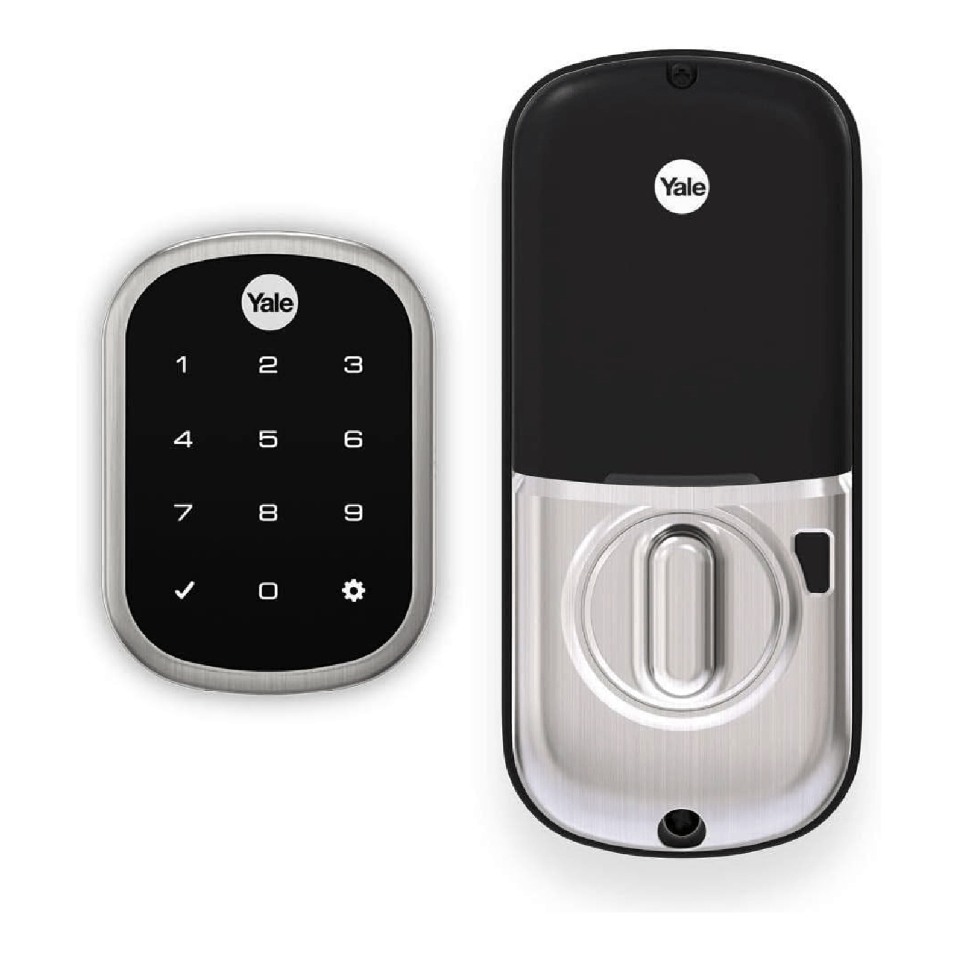Fechadura Digital Yale YRD 256 BP para Porta de Correr - com Senha Preto ônix/Cromo Acetinado