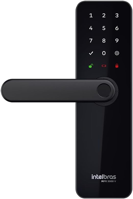 Fechadura Inteligente de Embutir Intelbras MFR 3000 V com Controle por App e Comando de Voz